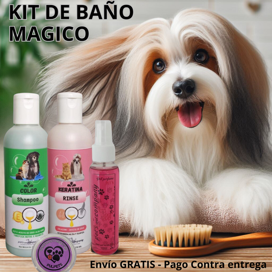 Kit de Baño Mágico para Mascotas